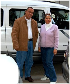 Nibal Goulda and driver Sarwat